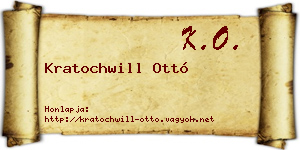 Kratochwill Ottó névjegykártya